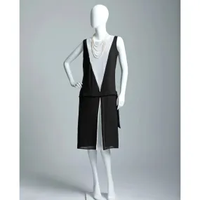 1920s art deco dress in black and off-white