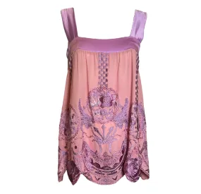 1920's Re-purposed Lavender Camisole with Hand-Embroidery