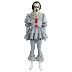 2017 IT Movie Pennywise The Clown Outfit Suit Halloween Cosplay Costume for Males Females