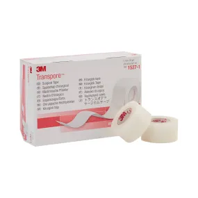 3M™ Transpore™ Plastic Medical Tape, 1 Inch x 10 Yard, Transparent, 1 Box of 12