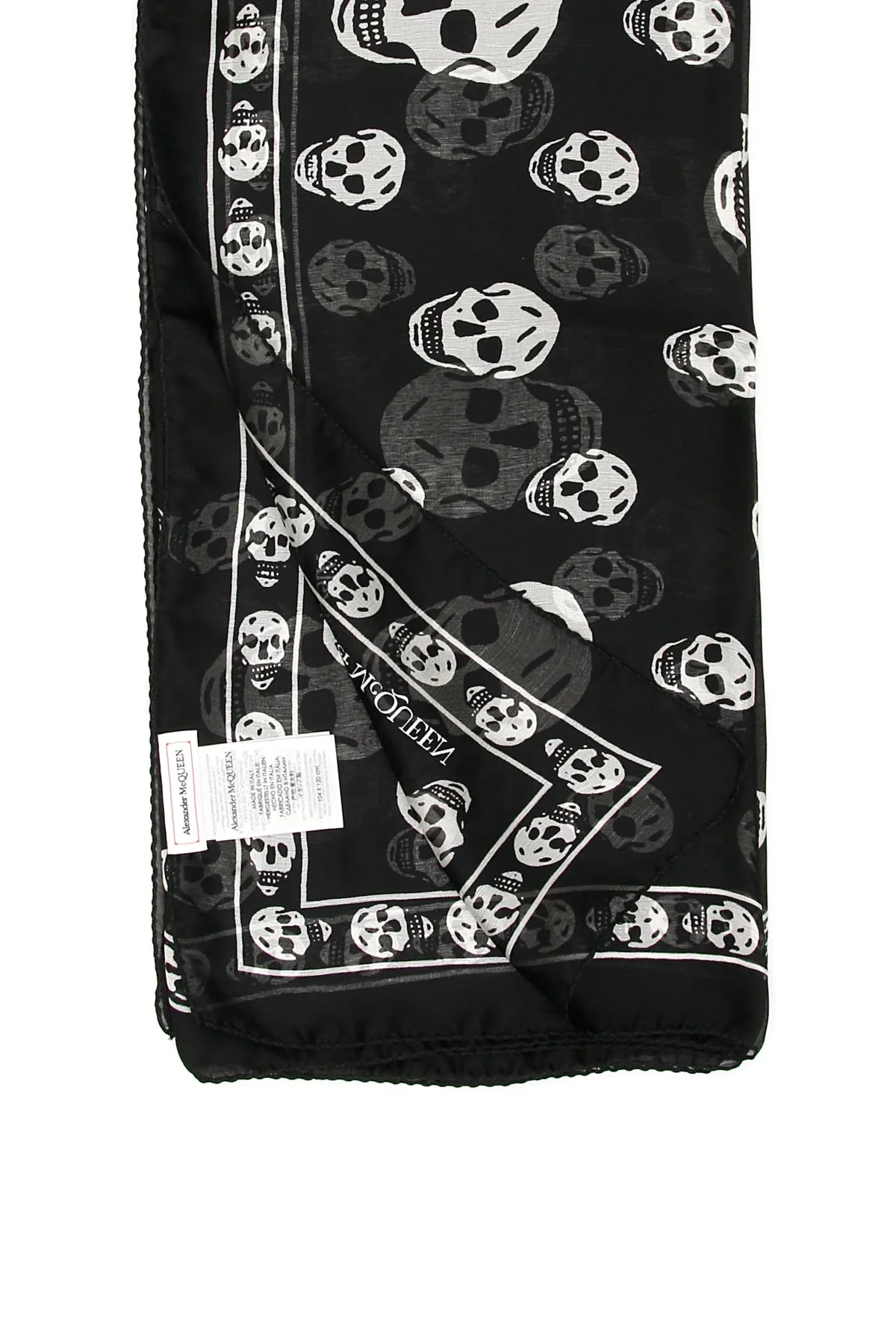 Alexander mcqueen skull silk scarf