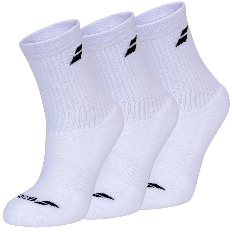 Babolat Unisex Long Tennis Athletic Socks 3 Pack Medium