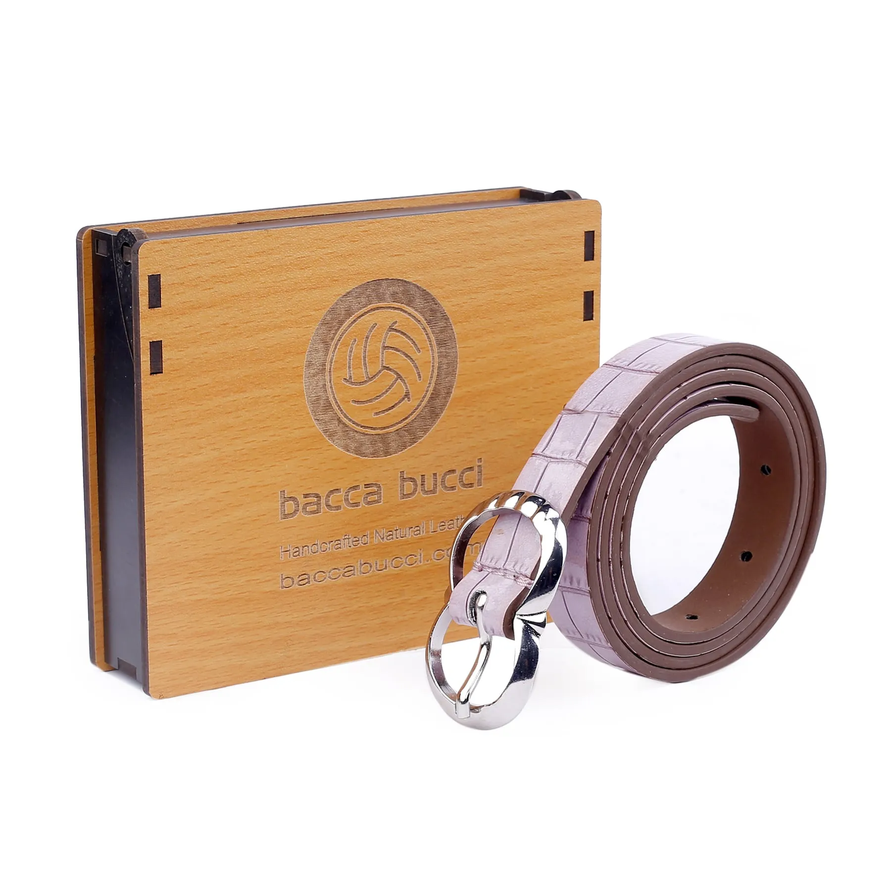 Bacca Bucci Women Leather Belts with Imported Nickle Free Buckle | Width : 20 MM | Croco Luster Belt