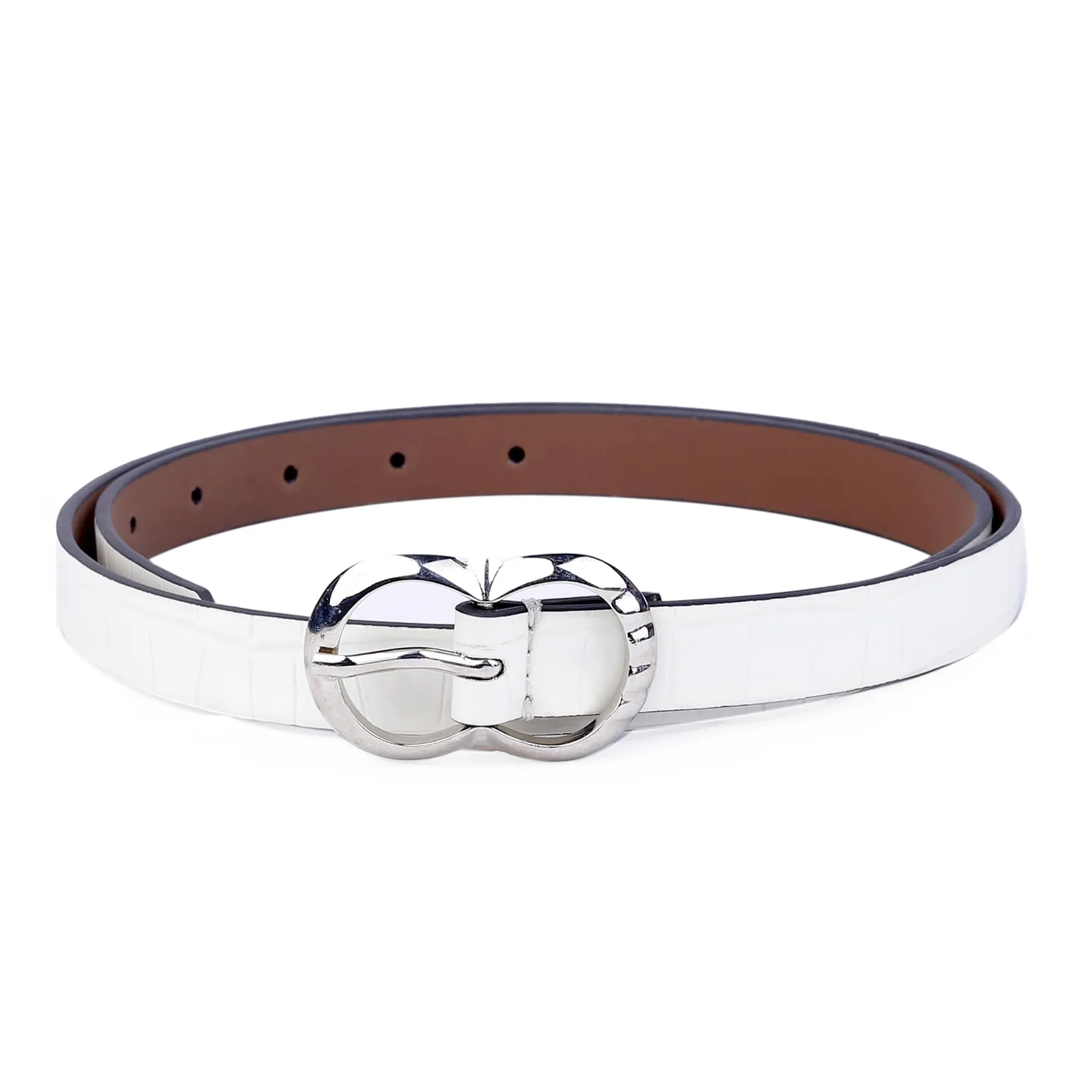 Bacca Bucci Women Leather Belts with Imported Nickle Free Buckle | Width : 20 MM | Croco Luster Belt