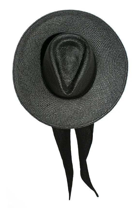 Black Caro Hat with Neck Shade