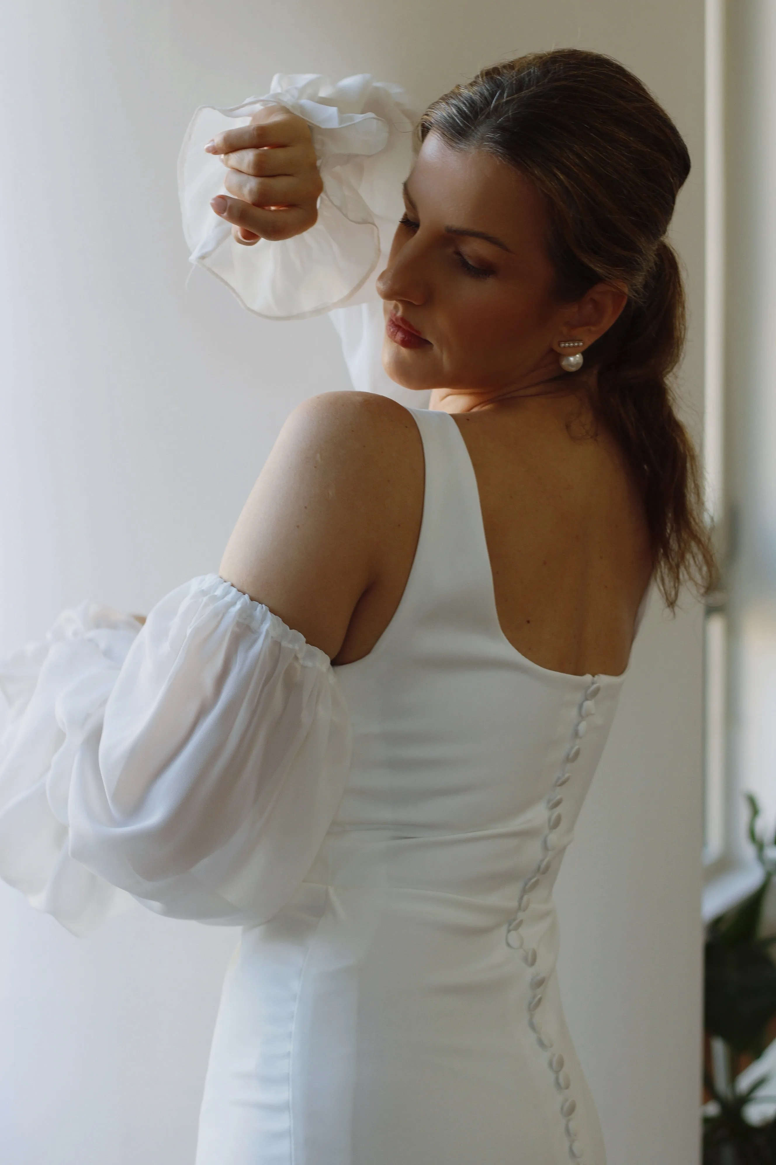 Chiffon Oversized Wedding Sleeves