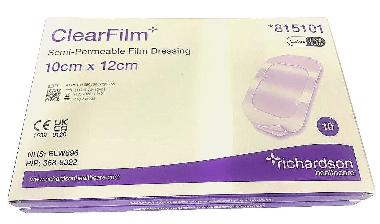 Clearfilm 815101 Transparent Film Dressings 10cm x 12cm x 10