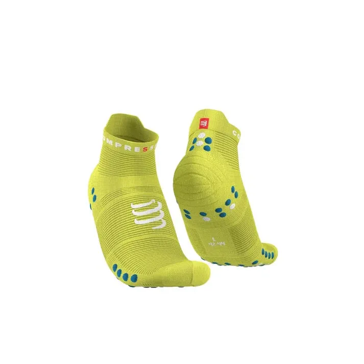 Compressport Pro Racing Socks V4.0 Ultralight Run Low - Primerose/Fjord Blue