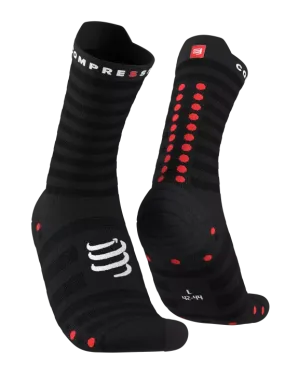 Compressport Unisex's Pro Racing Socks v4.0 Ultralight Run High - Black/Red