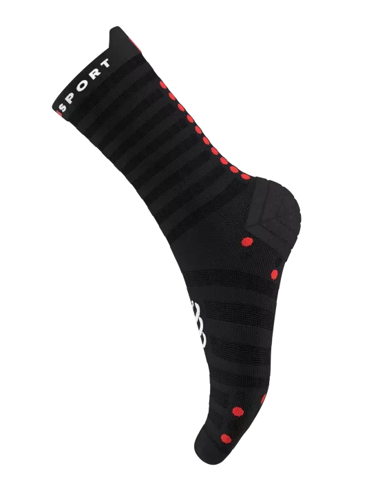 Compressport Unisex's Pro Racing Socks v4.0 Ultralight Run High - Black/Red