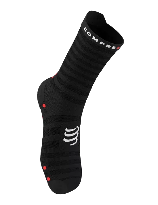 Compressport Unisex's Pro Racing Socks v4.0 Ultralight Run High - Black/Red