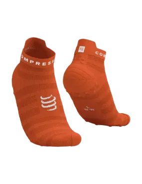 Compressport Unisex's Pro Racing Socks v4.0 Ultralight Run Low - Fire/White