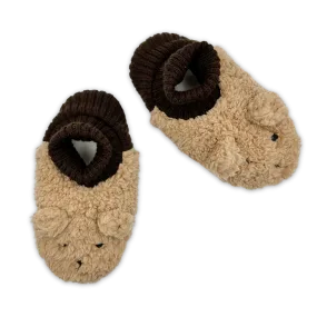 Cozy Bear Knit Cuff Slipper Socks