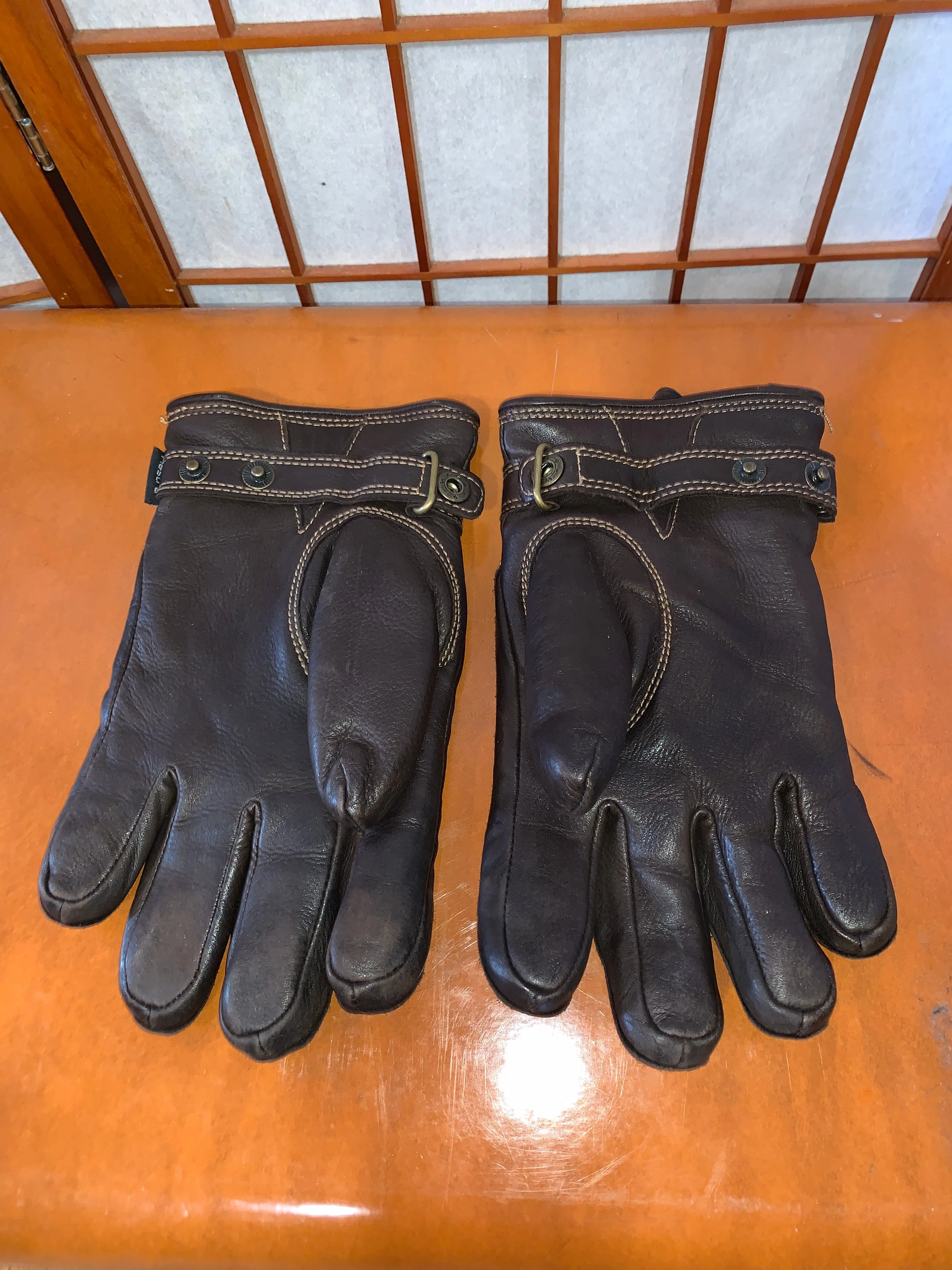 Deerskin, Lambfur Lined, Brown Gloves By Hestra