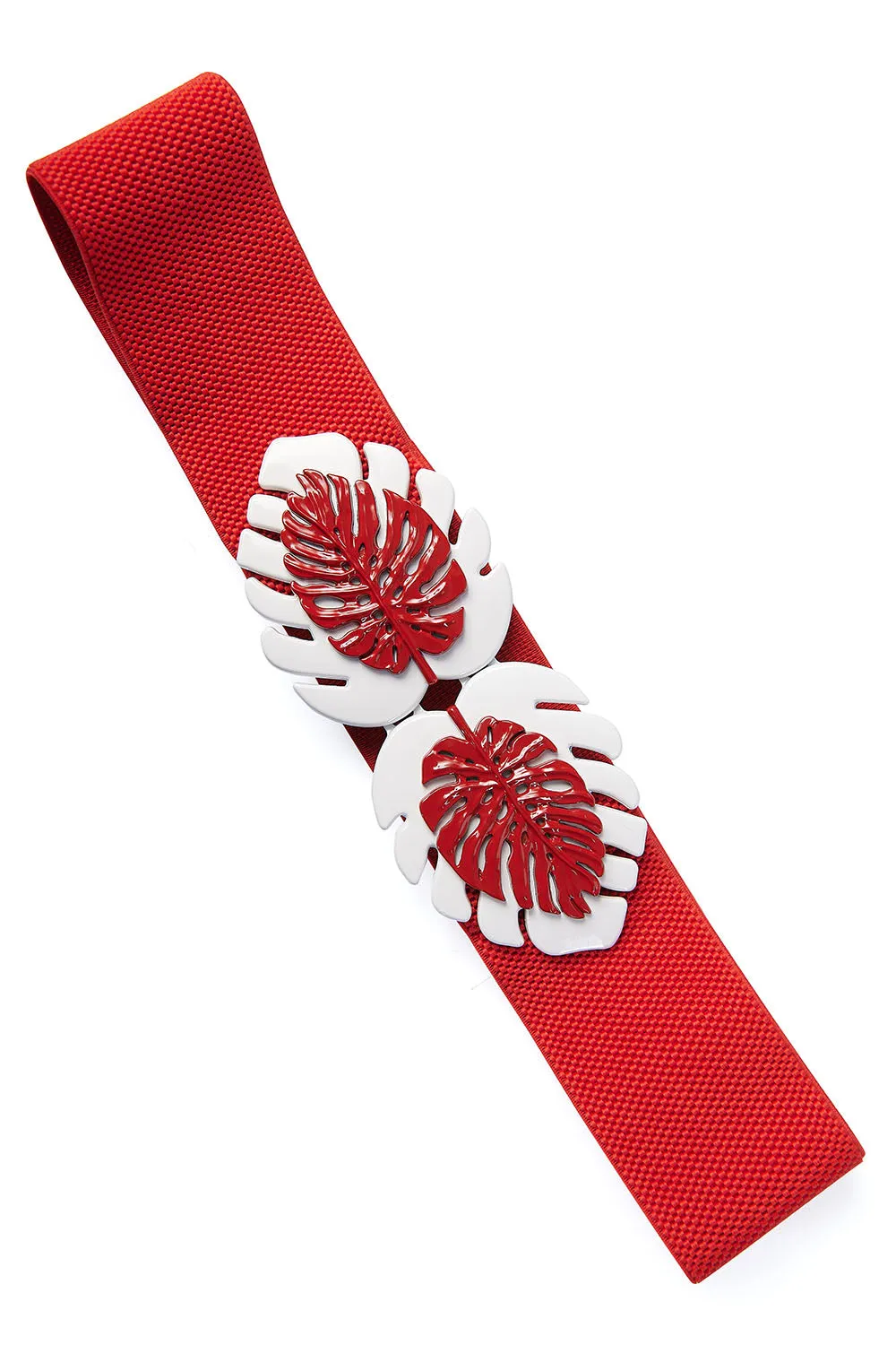 Deliciosa Leaf Buckle Belt in Red by Banned