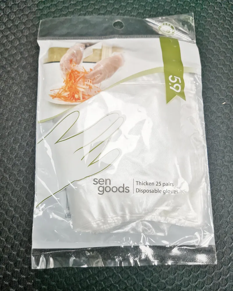 Disposable gloves, transparent food grade gloves, health gloves, 25PCS/Box