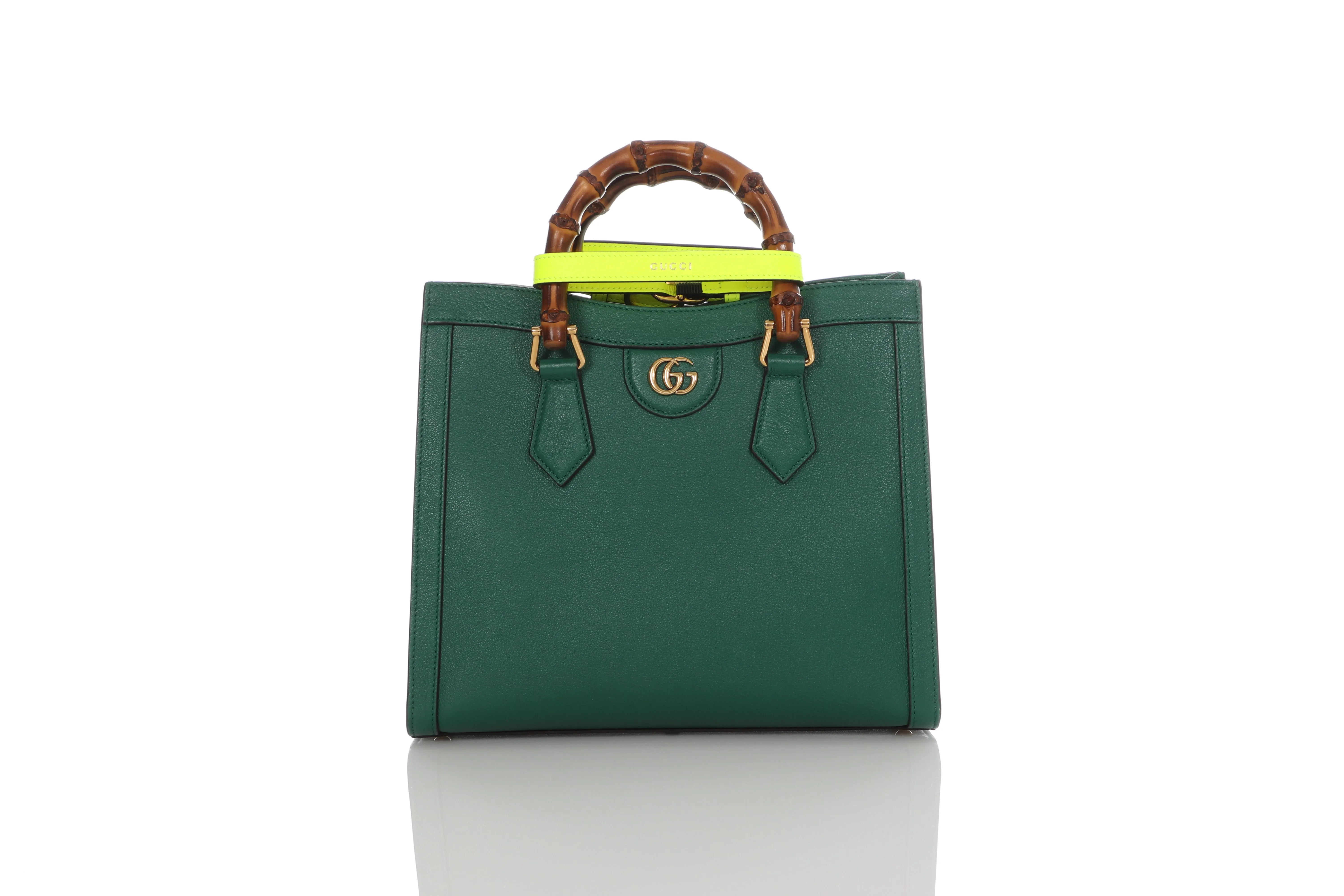 Gucci Small Green Diana Tote