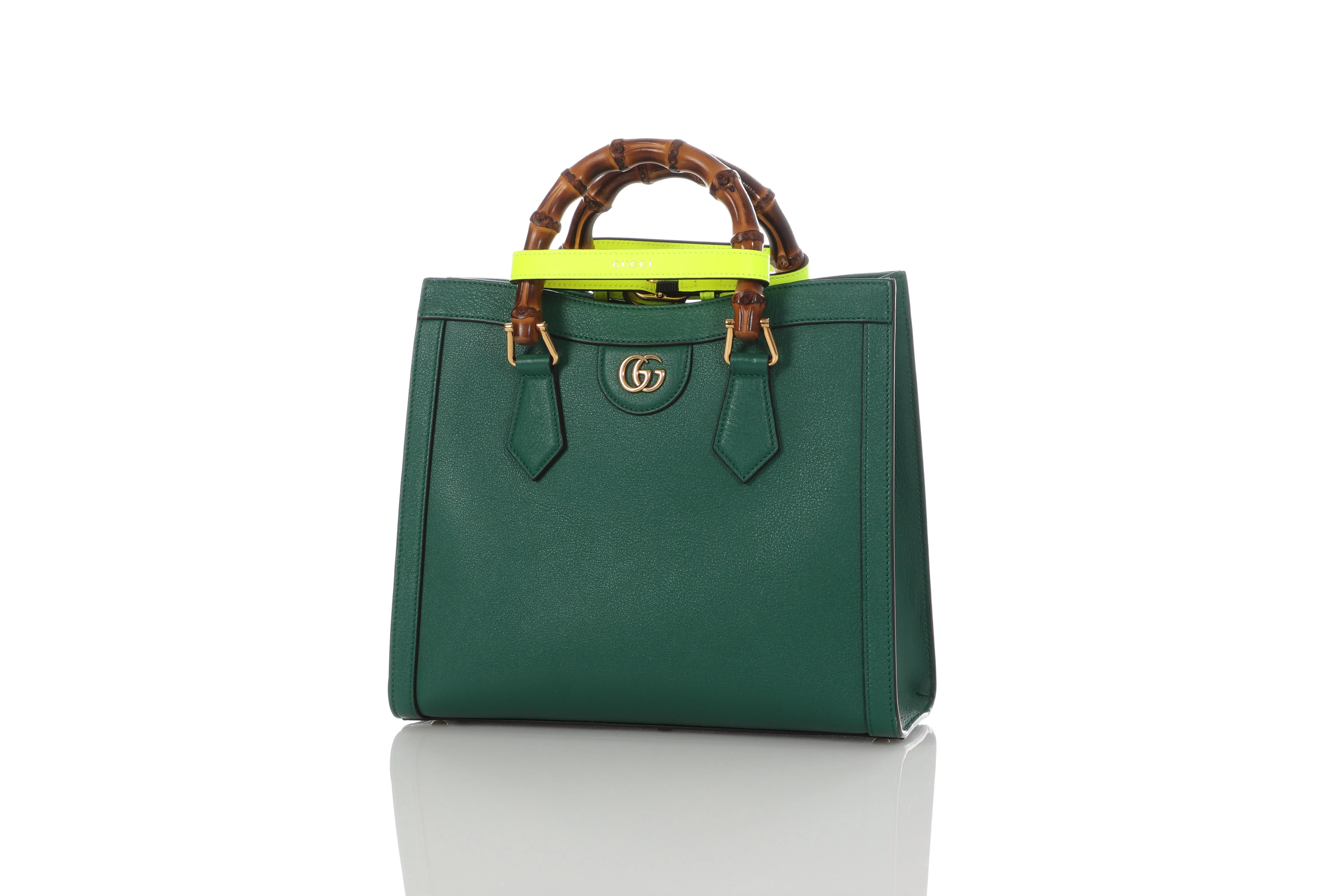 Gucci Small Green Diana Tote