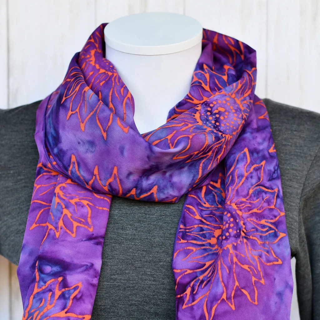 Hand Crafted Bali Batik Rayon Scarf