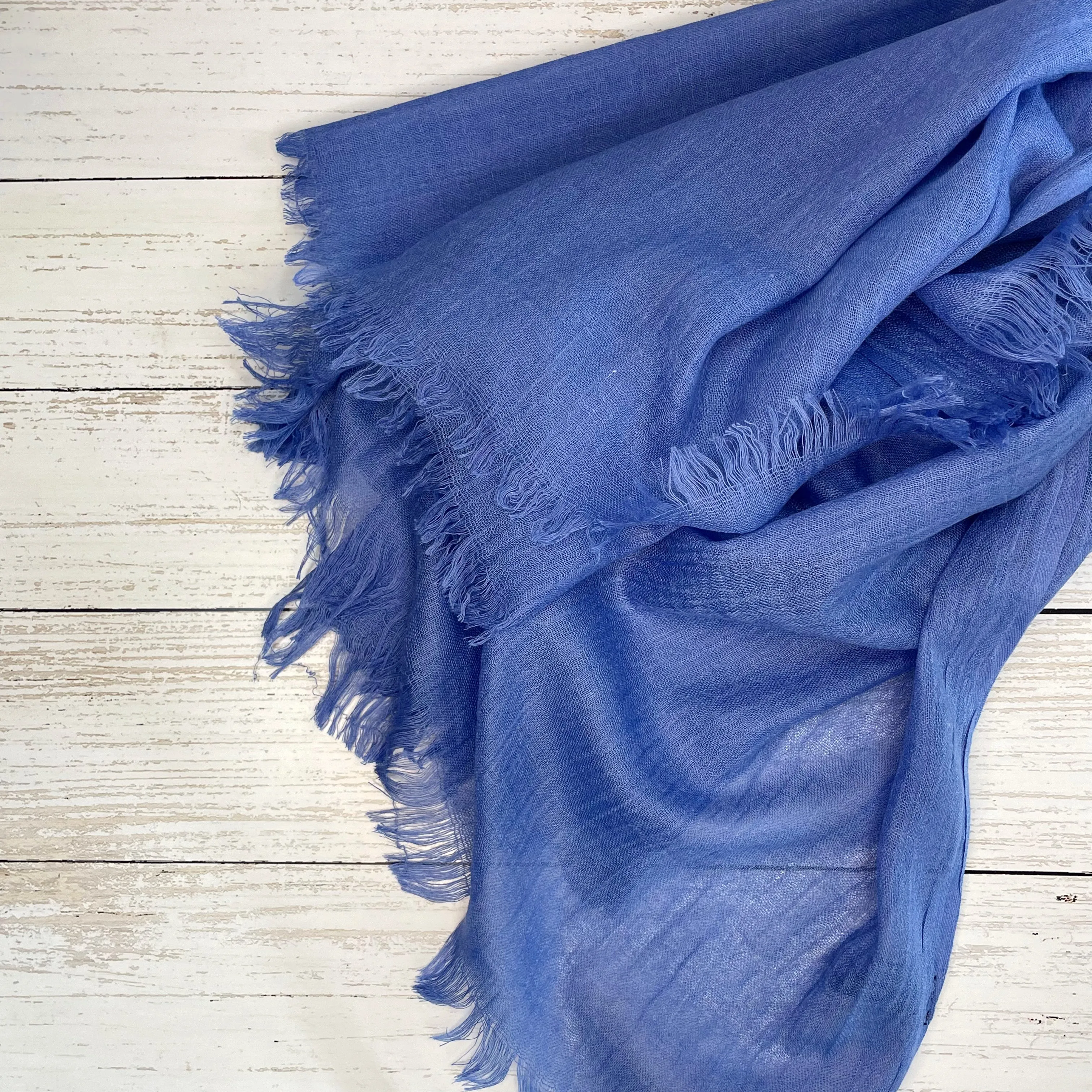 Heather Plain Scarf - Cornflower Blue