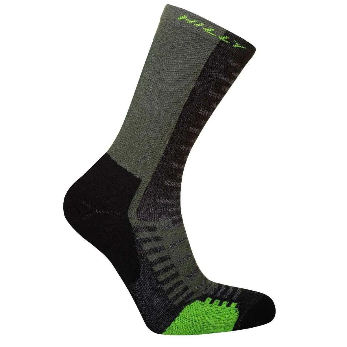 Hilly Active Crew Min Socks - Khaki/Black