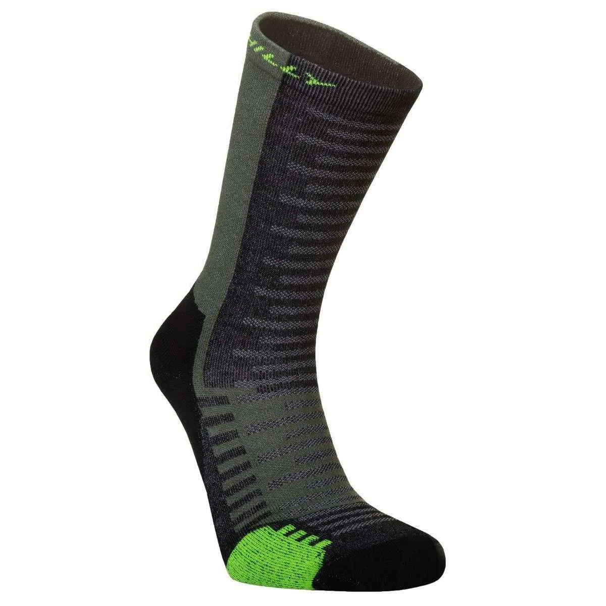 Hilly Active Crew Min Socks - Khaki/Black