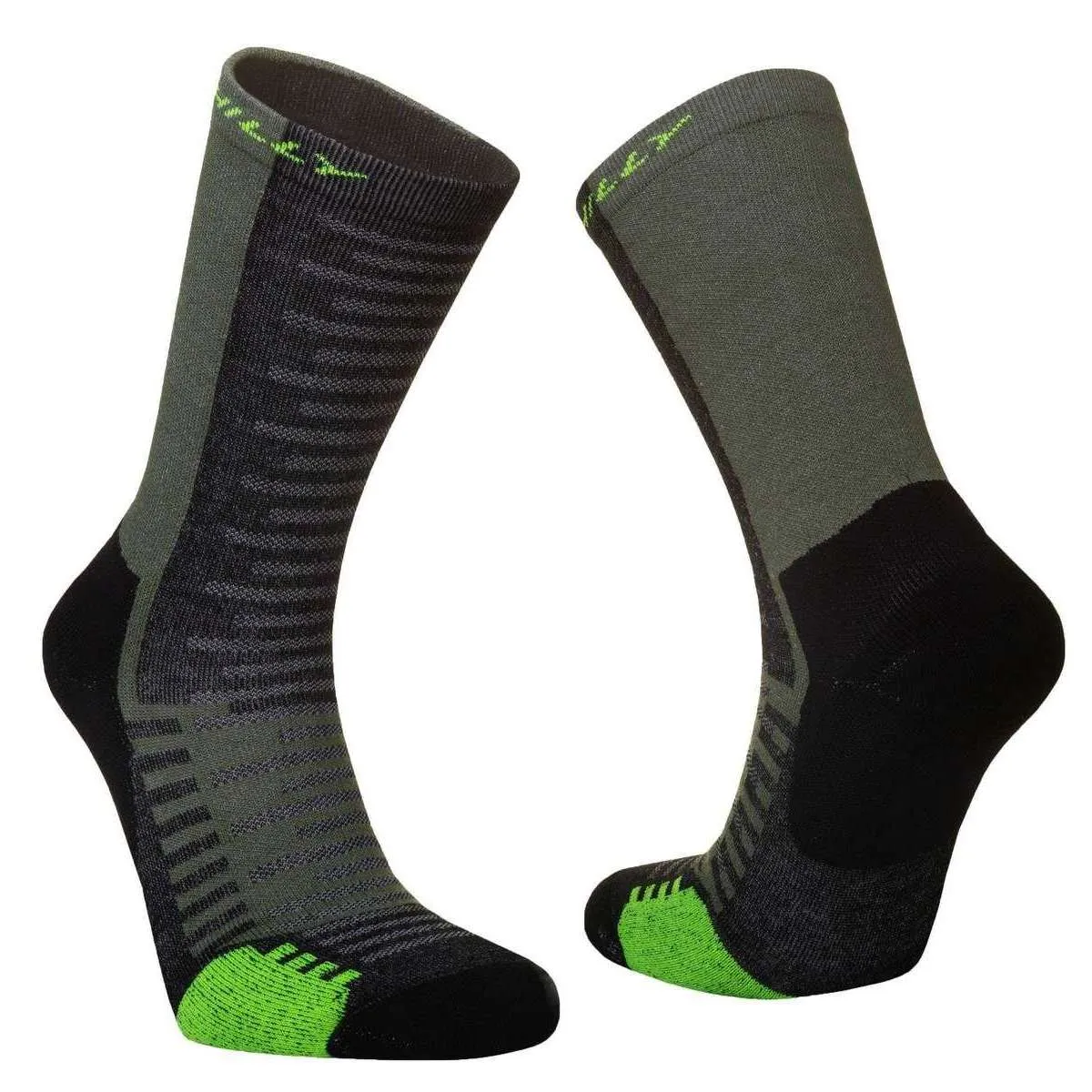 Hilly Active Crew Min Socks - Khaki/Black