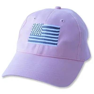 Ladies Pink Camo American Flag Cap