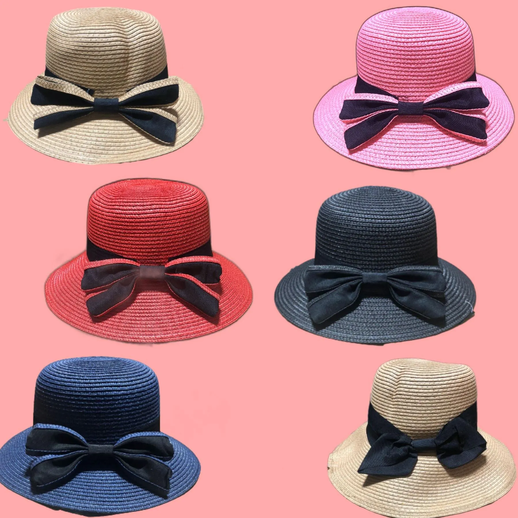 Lulu & Lilo Women's Sun Hat With Bowtie Ribbon Collection