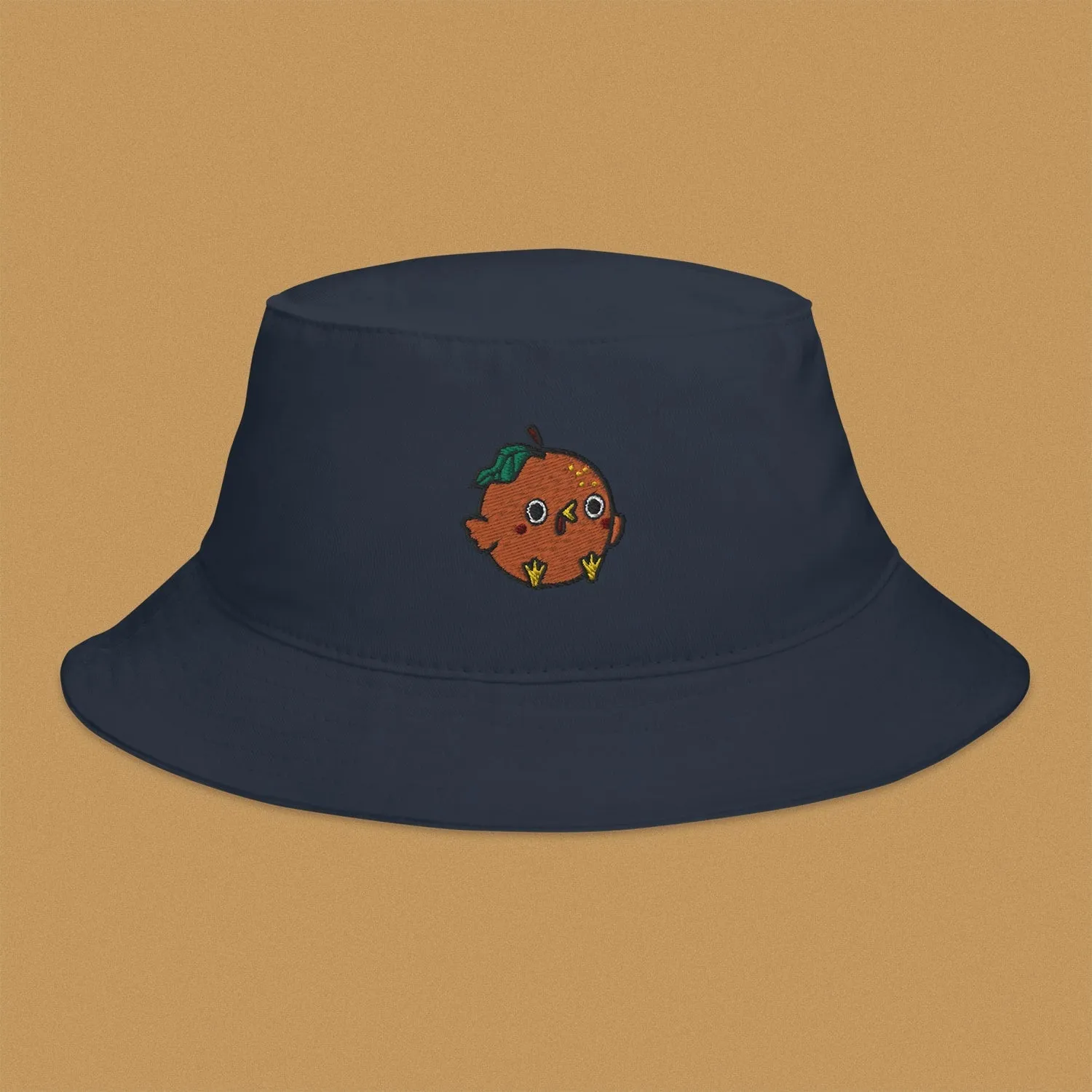 Orange Chicken Embroidered Bucket Hat