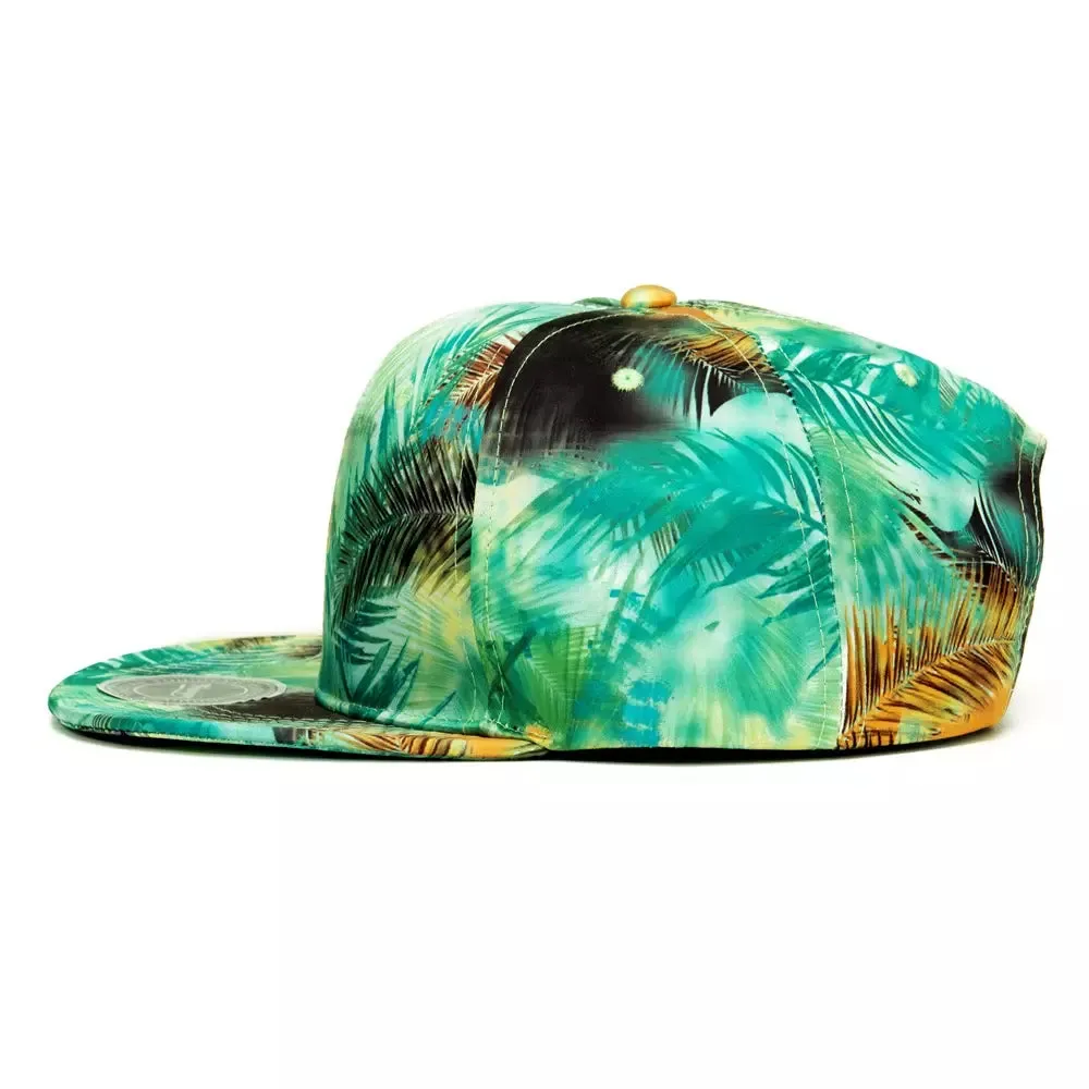 Palm Leaves Graffiti Snapback Cap