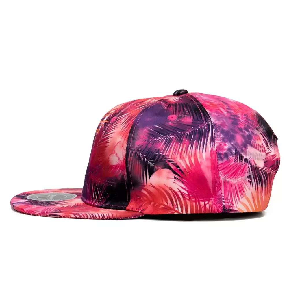 Palm Leaves Graffiti Snapback Cap