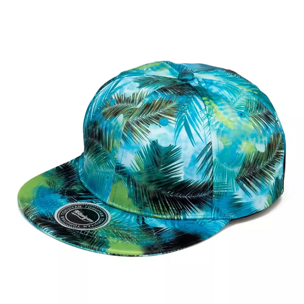 Palm Leaves Graffiti Snapback Cap