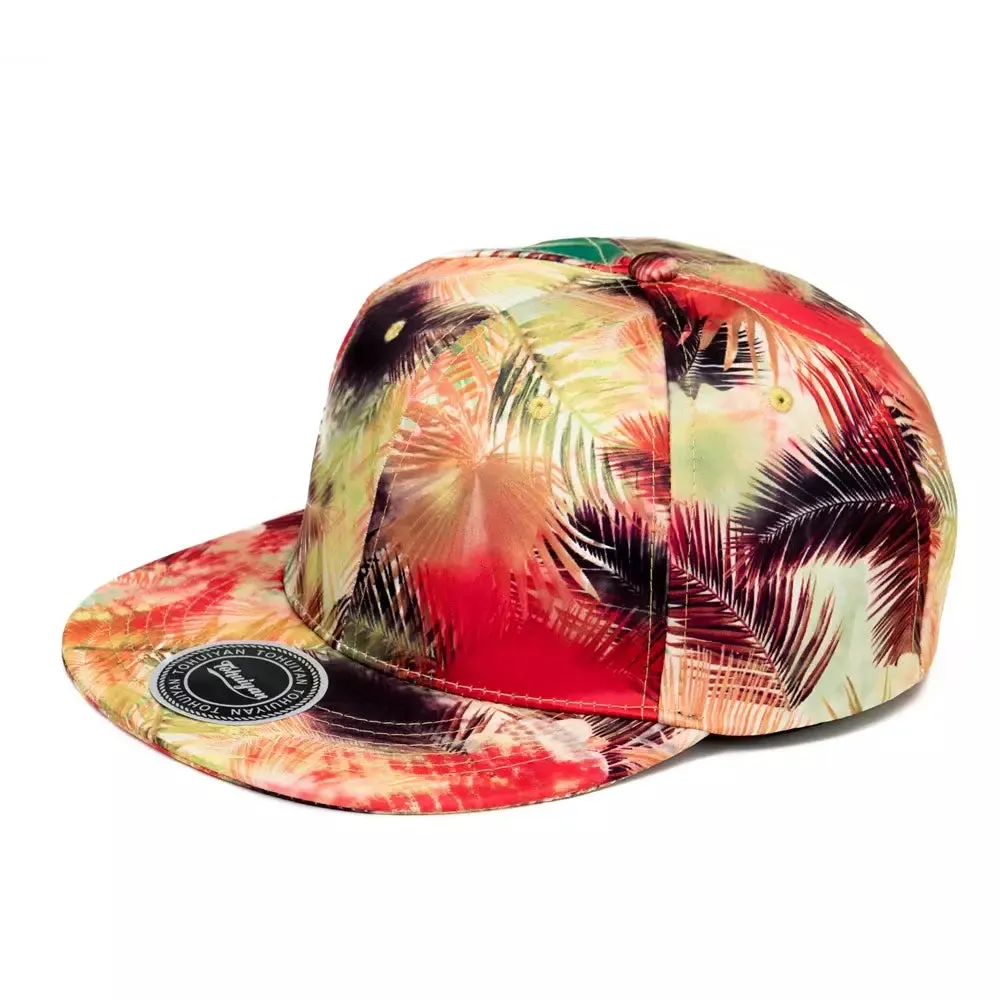 Palm Leaves Graffiti Snapback Cap