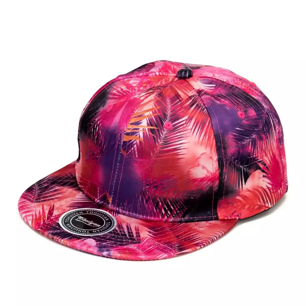 Palm Leaves Graffiti Snapback Cap