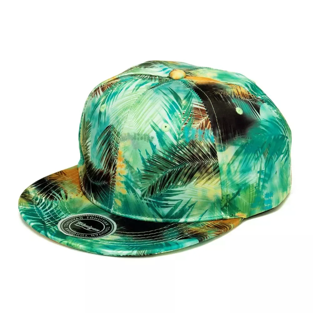 Palm Leaves Graffiti Snapback Cap