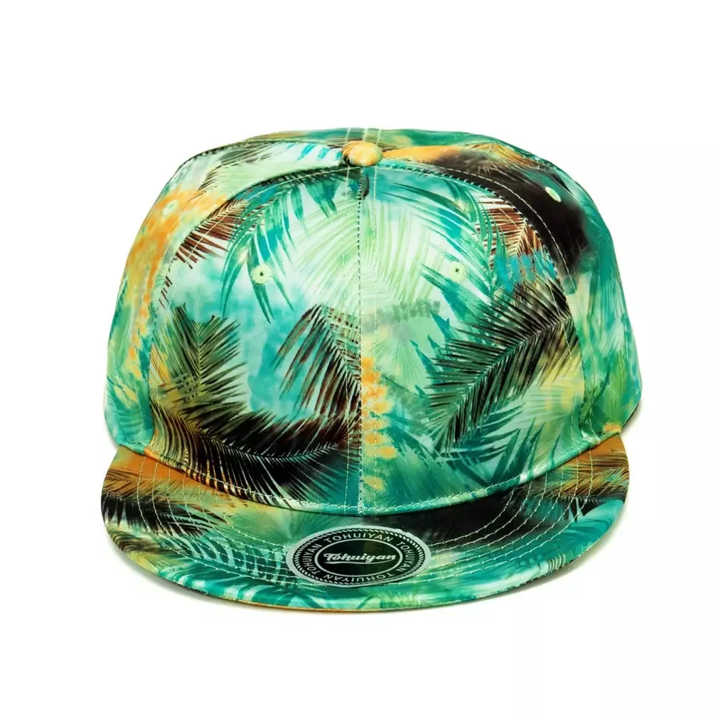 Palm Leaves Graffiti Snapback Cap