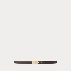 Ralph Lauren Polo ID Reversible Vachetta Leather Belt | Black/Cuoio