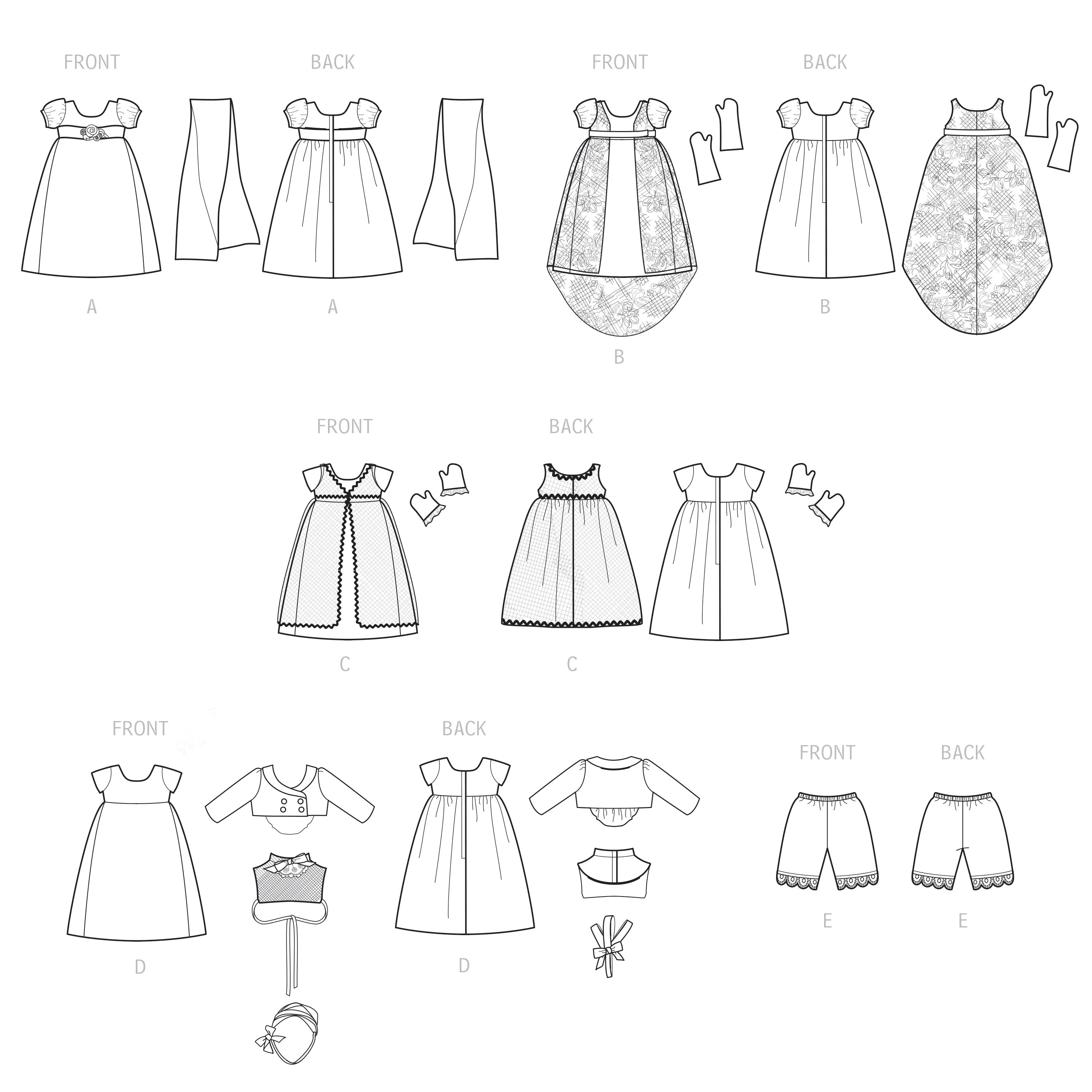 Simplicity Sewing Pattern S9438 18" Doll Clothes