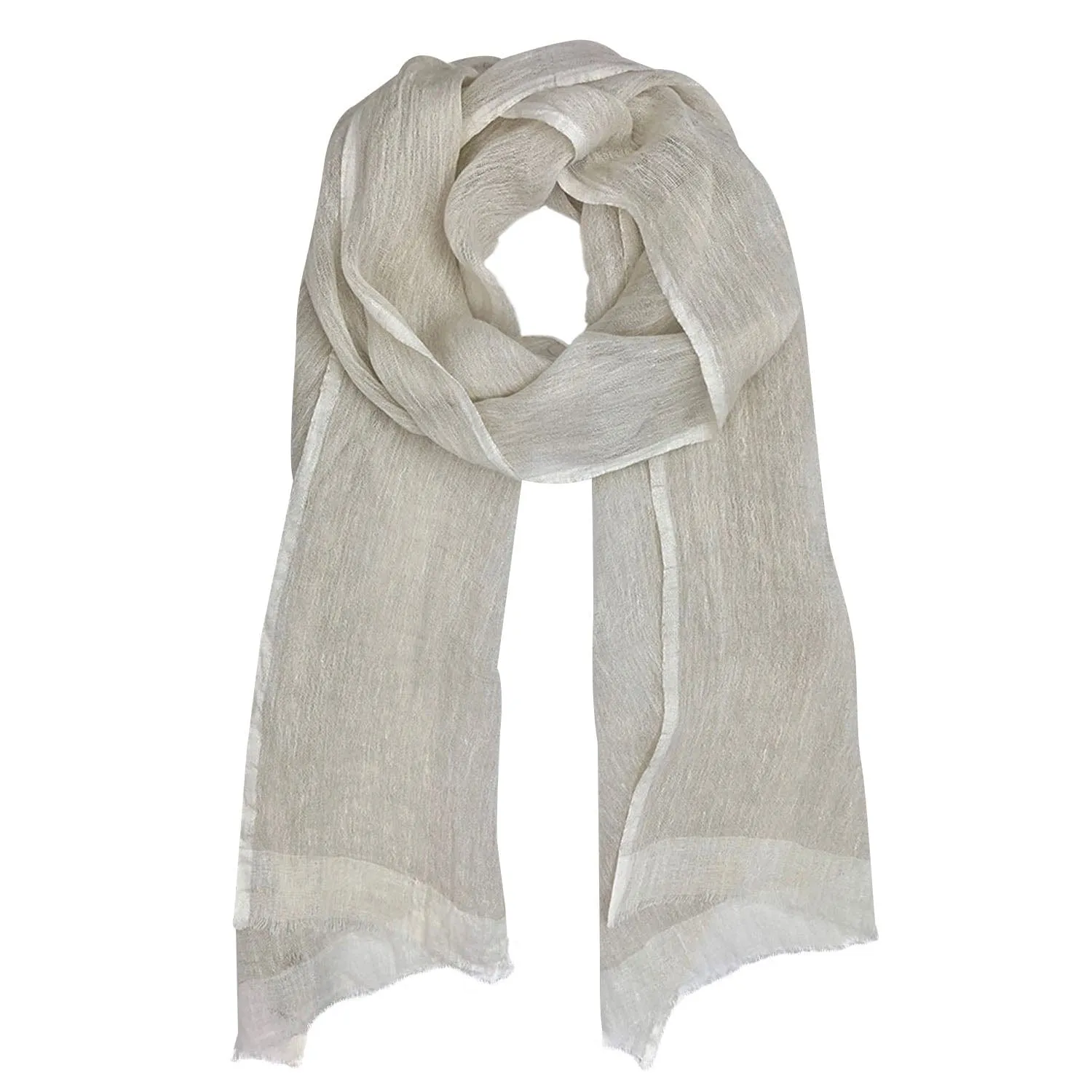 SLATE   SALT Women's Gauze Linen Two Tone Scarf