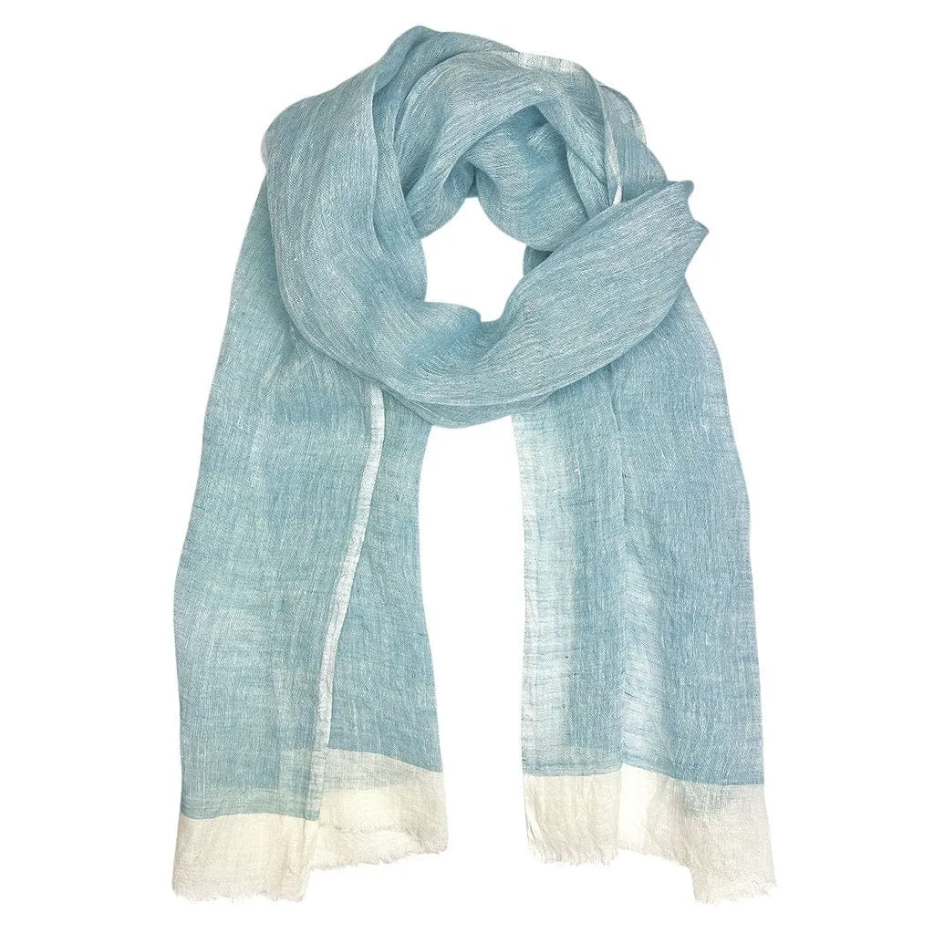 SLATE   SALT Women's Gauze Linen Two Tone Scarf