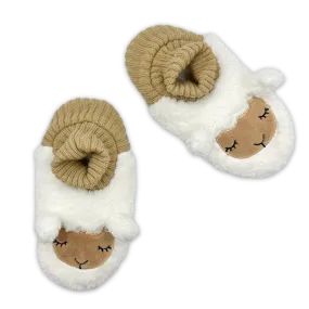 Sleepy Sheep Knit Cuff Slipper Socks