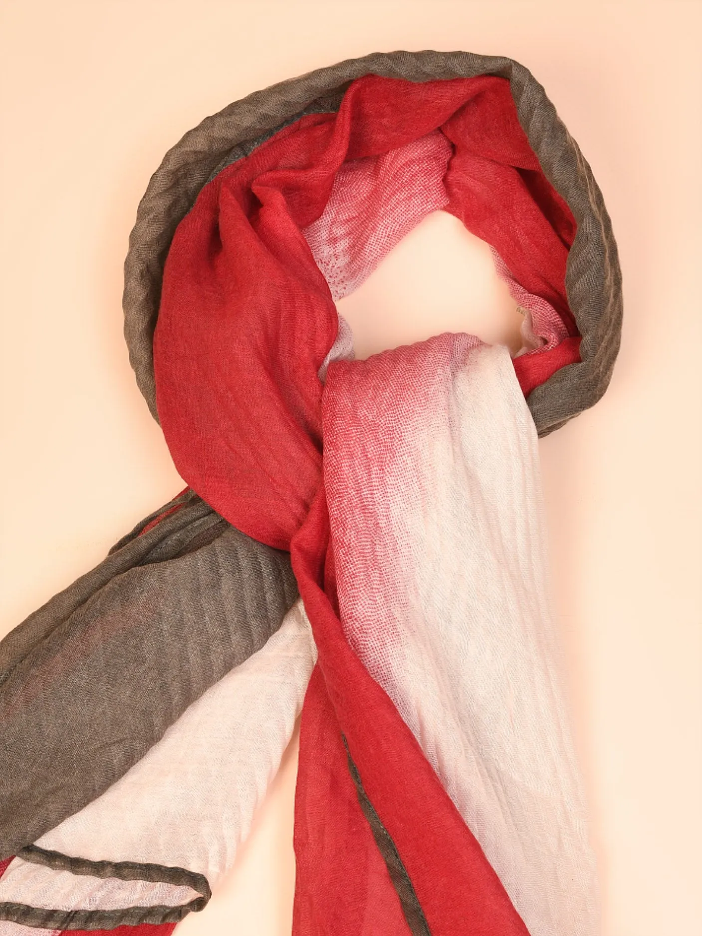 Tri-Color Viscose Scarf