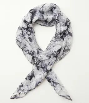 Unique Vintage Wild Horses Print Hair Scarf