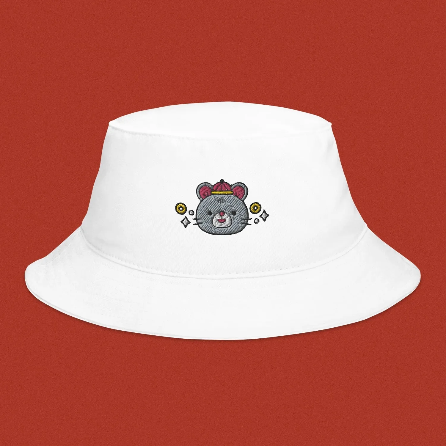 Year of the Rat Embroidered Bucket Hat